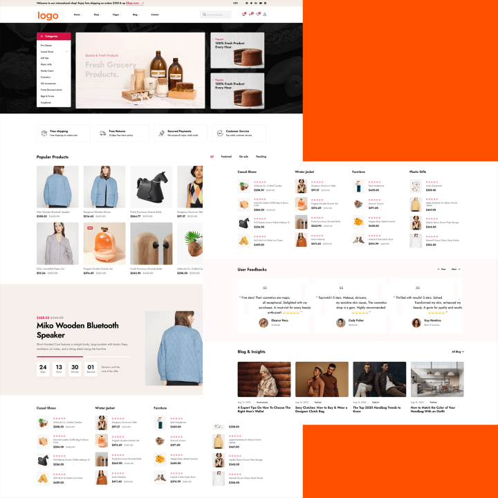 Ontwerp voor e-commerce website voor ijzerwarenhandel