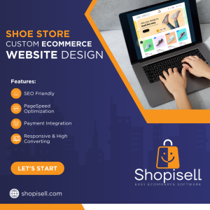 Design del sito web e-commerce di un negozio di scarpe